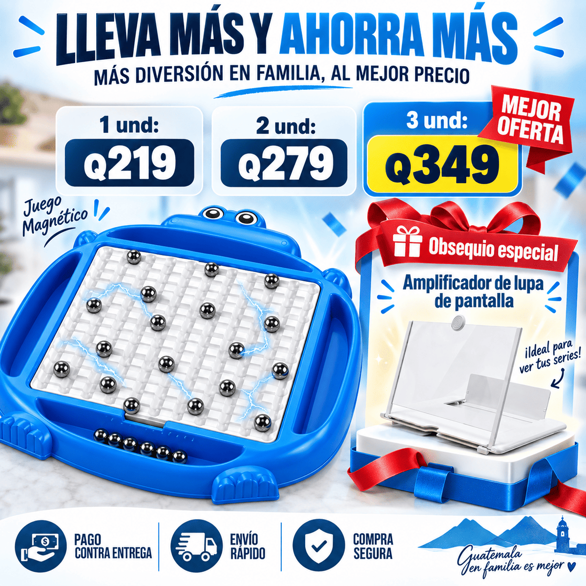 Ingenix™ Juego Magnético Familiar + Amplificador De Lupa De Pantalla