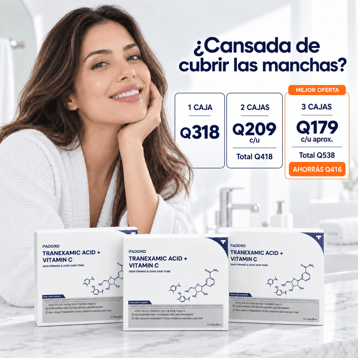 ✨ PadoBright™ – Kit facial para tono uniforme 💙