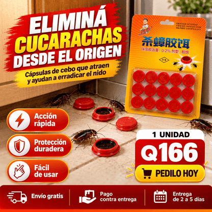 🪳 Cápsulas Mata Cucarachas™ 🏠