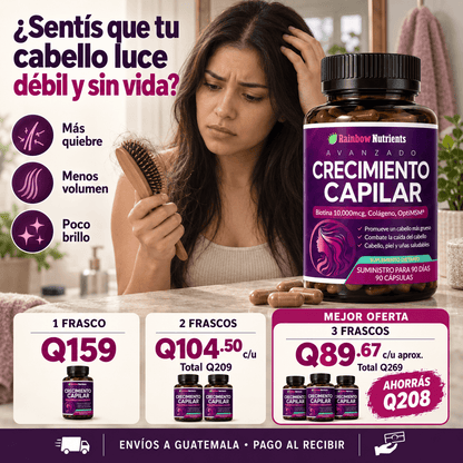 💜 HairBalance™ – Cápsulas para complementar el cuidado capilar ✨
