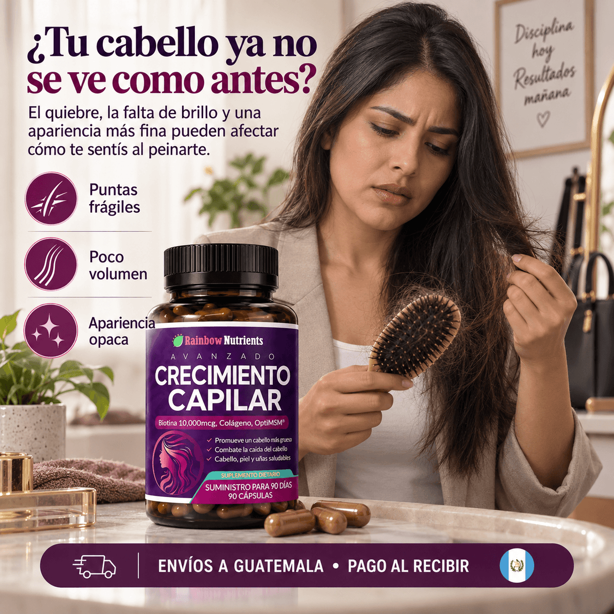 💜 HairBalance™ – Cápsulas para complementar el cuidado capilar ✨