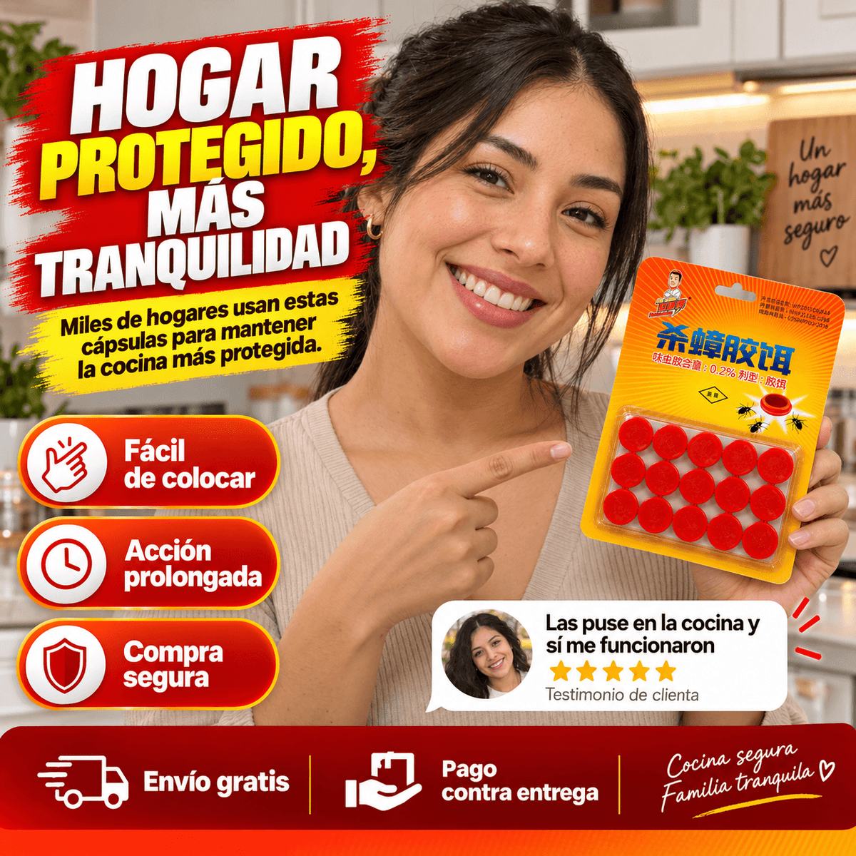 🪳 Cápsulas Mata Cucarachas™ 🏠
