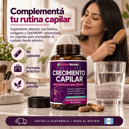 💜 HairBalance™ – Cápsulas para complementar el cuidado capilar ✨