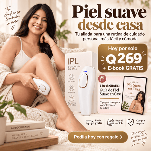 LumiSkin IPL™ Depiladora laser para Casa + e-book gratis