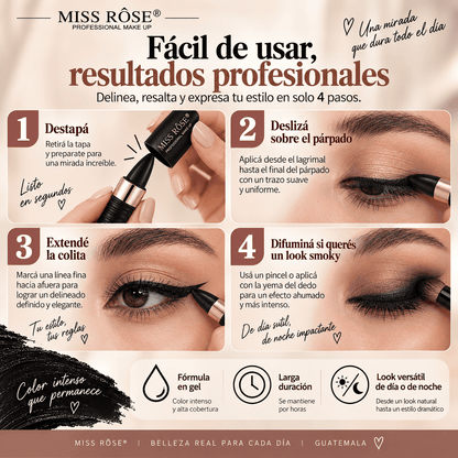 Miss Rôse™ Gel Eyeliner Kajal + serum para pestañas